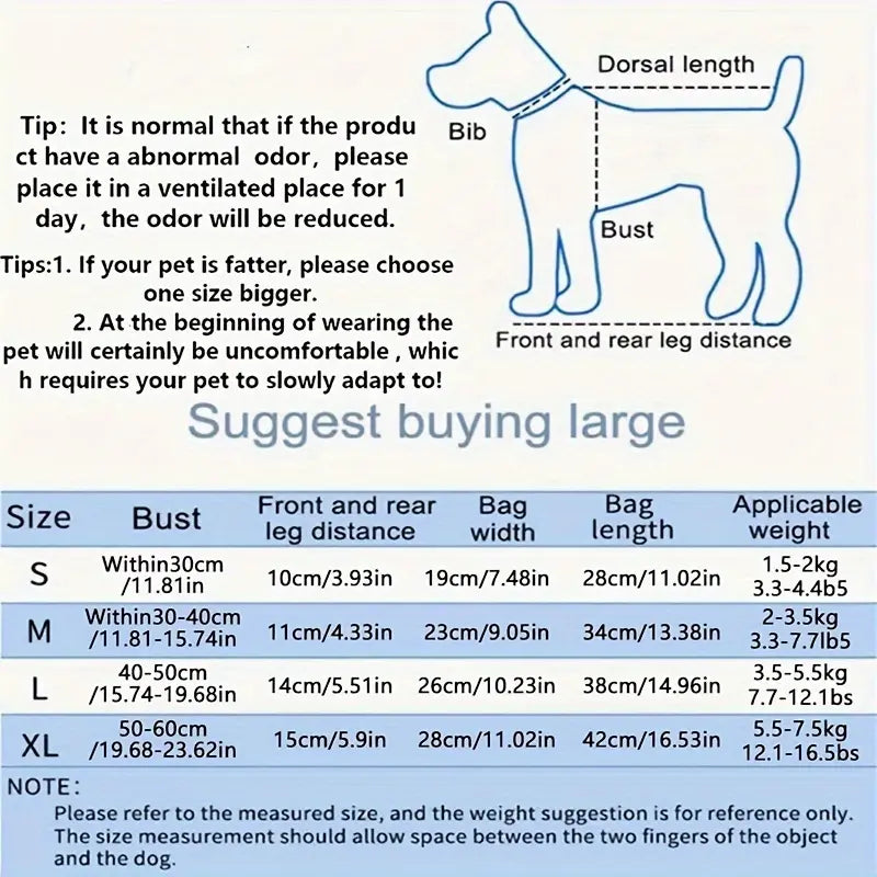 Solid Black Comfortable Fabric Puppy Carrier Backpack for Small Dogs & Cats - Legs-Out Travel Bag with Front Carrier for Hands-Free Transport