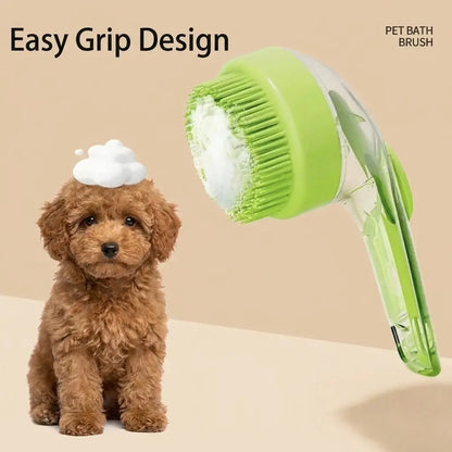 2026 Universal 2-In-1 Pet Bath & Grooming Brush with Soap Dispenser - Ergonomic, Deshedding Tool for Dogs & Cats, Enhances Blood Circulation, Saves on Dry Shampoo