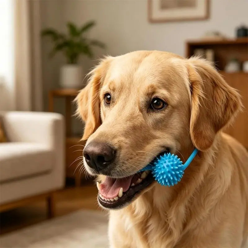 Adjustable Neck Strap Dog Tooth Cleaning Chew Stick, Tooth Cleaning Bite Stick, Made of Bite-Resistant Rubber, Specially Designed Oral Care Tools for Small, Medium and Large Dogs, Dog Mouth Opener for Cleaning Teeth, Pet Oral Care Tooth Chew Toy