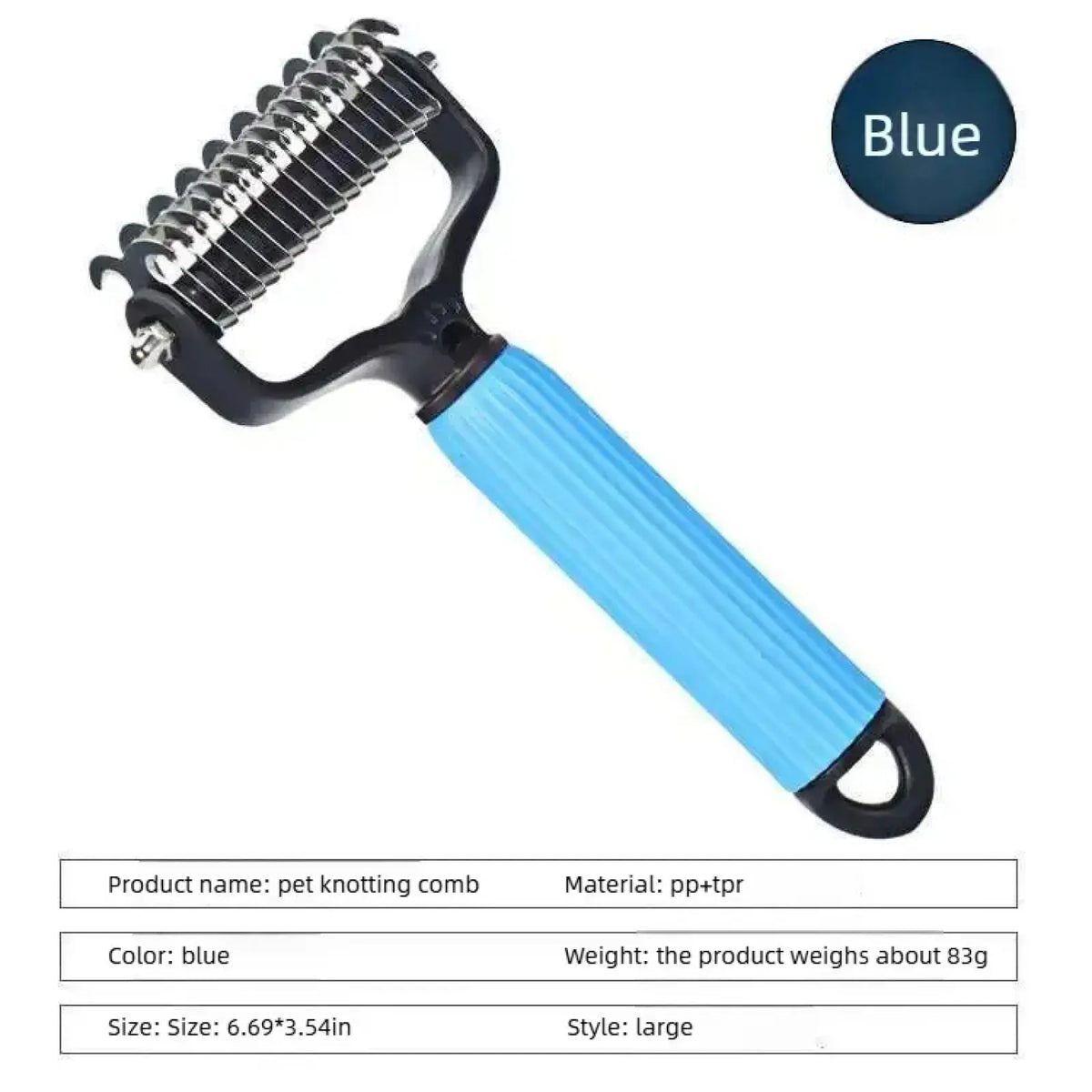 Ultimate Pet Grooming Tool - Stainless Steel Double-Sided Comb for Dogs, Effortless Shedding Removal & Tangle-Free Coat Maintenance!