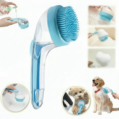 2026 Universal 2-In-1 Pet Bath & Grooming Brush with Soap Dispenser - Ergonomic, Deshedding Tool for Dogs & Cats, Enhances Blood Circulation, Saves on Dry Shampoo